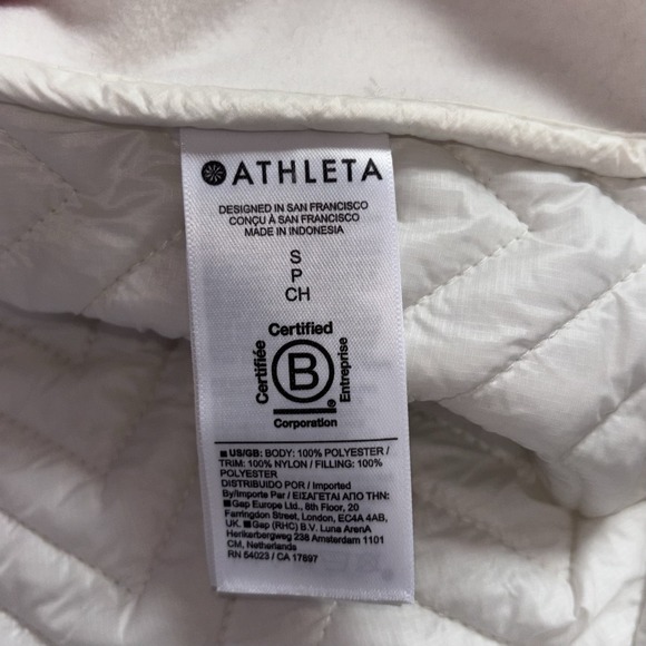 Athleta Sherpa 1/4 Snap Fleece Pullover Jacket Ivory Cream Size Small Petite - Picture 9 of 11
